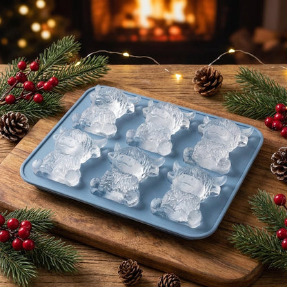 ⏳Last Day Special Price $6.99!!🐮 Mini Highland Cow Ice Cube Mold – Cute 3D Ice for Drinks, Parties & Gifts